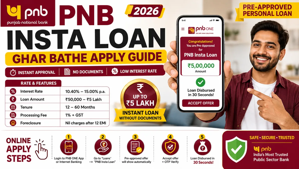 PNB Insta Loan — Ghar Baithe Apply Guide 2026